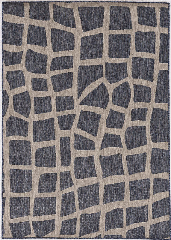 Kitimat I Indoor/Outdoor Area Rug - 7'10" x 10'10" - Blue/Grey