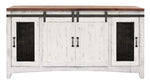 Pueblo 4-Piece Entertainment Wall Unit - Weathered White