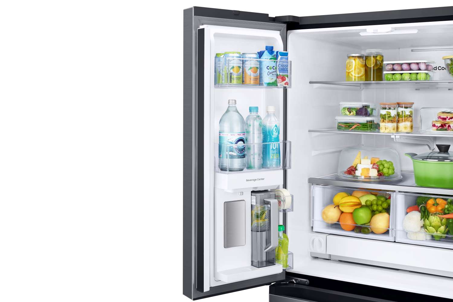 Samsung Black Stainless Steel 33" Wide French Door Refrigerator with Internal Ice & Water (24.5cu.ft) - RF25C5551SG/AA