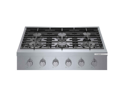 Bosch Série 800 Professional Surface de cuisson au gaz 36 po acier inoxydable RGM8658UC