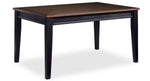 Caylie Noir Dining Table - Ebony, Driftwood