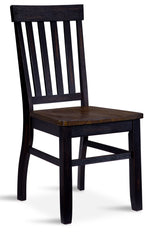 Caylie Noir Side Chair - Ebony, Driftwood