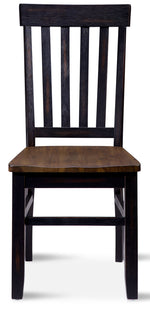 Caylie Noir Side Chair - Ebony, Driftwood