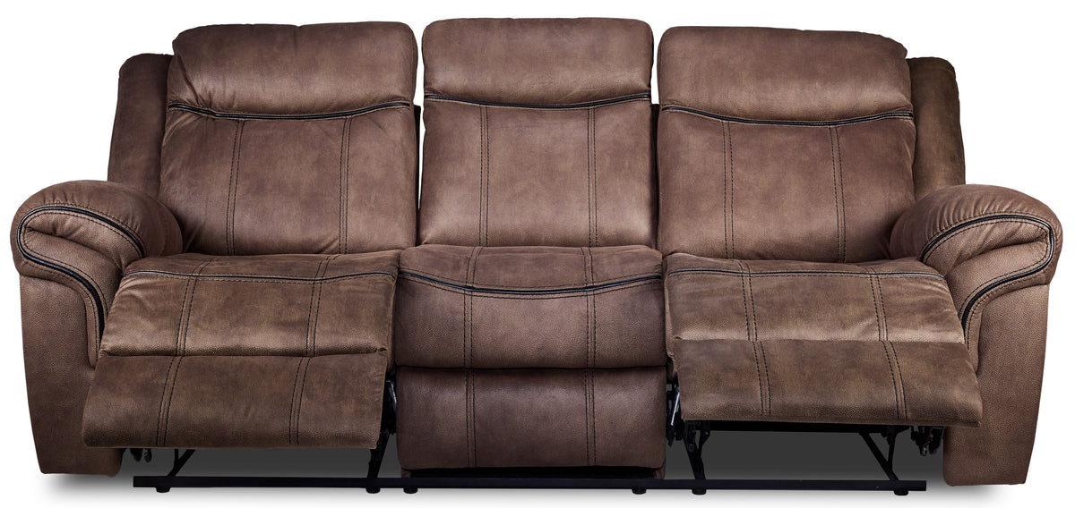 Roblin Reclining Sofa - Light Brown