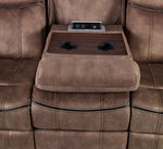 Roblin Reclining Sofa - Light Brown