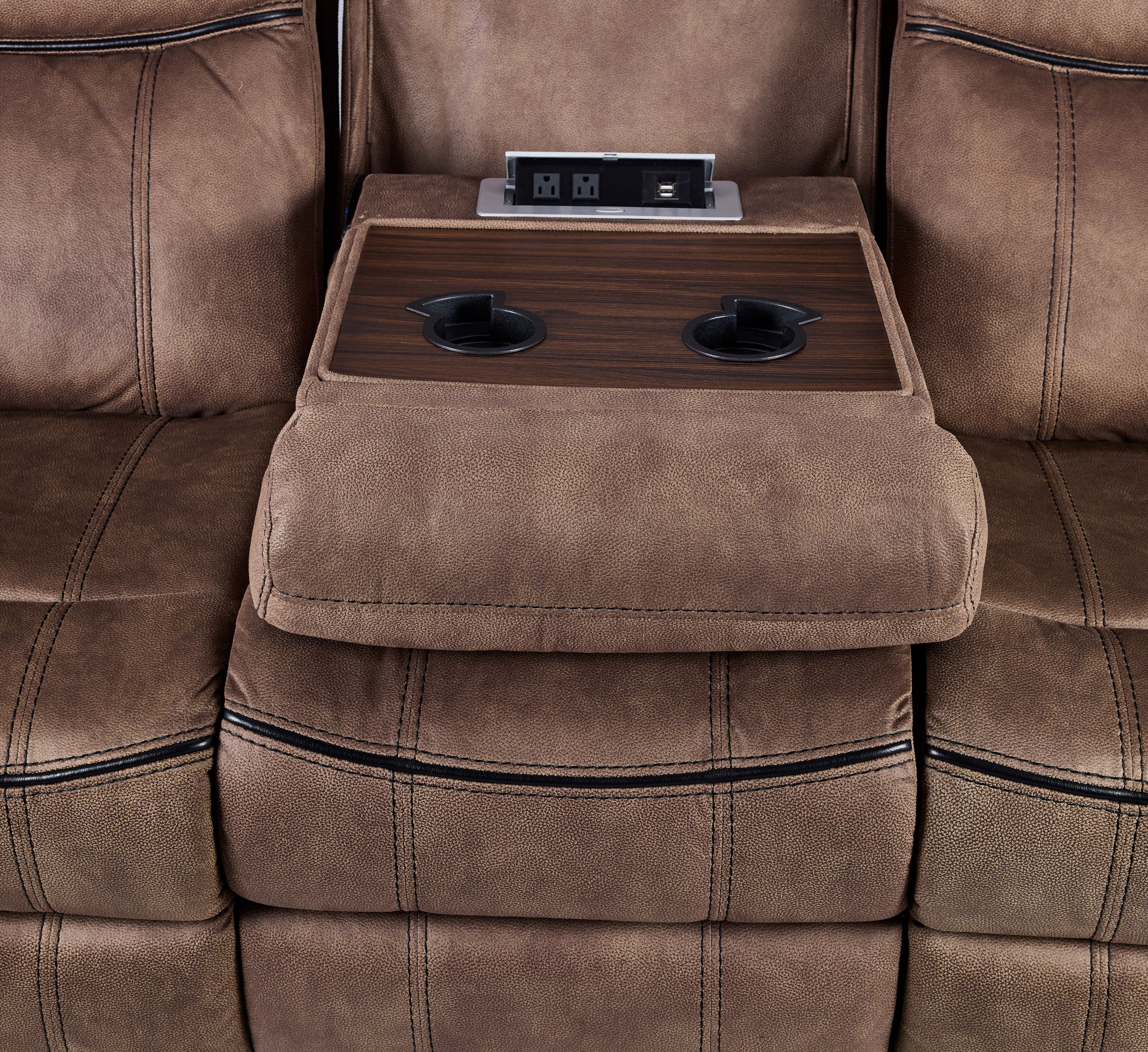 Roblin Reclining Sofa - Light Brown