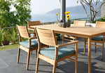 Bandrele Teak Outdoor 7-Piece Dining Package - Green/Natural