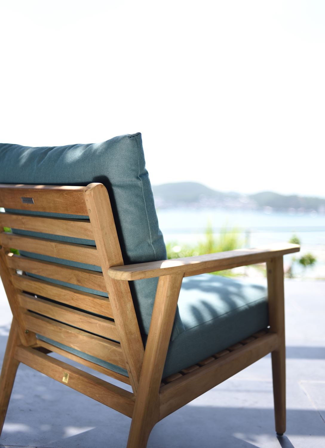 Bandrele Teak Outdoor Conversation - Set of 4 - Green/Natural