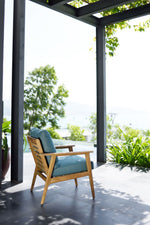 Bandrele Teak Outdoor Conversation - Set of 4 - Green/Natural