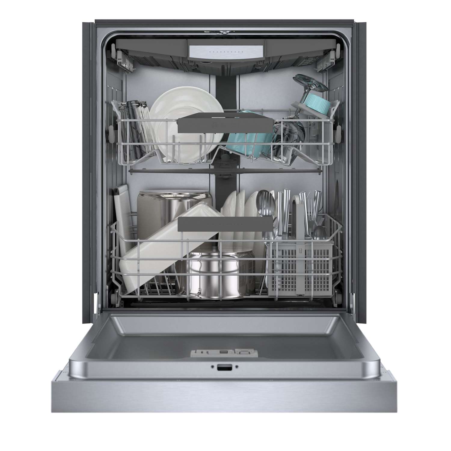 Bosch Fingerprint Resistant Stainless Steel 24-Inch Smart Built-In Dishwasher with Home Connect, Third Rack, 46 dBA - SHE53B75UC