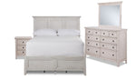 San Mateo 6-Piece King Storage Bedroom Package -Antique White