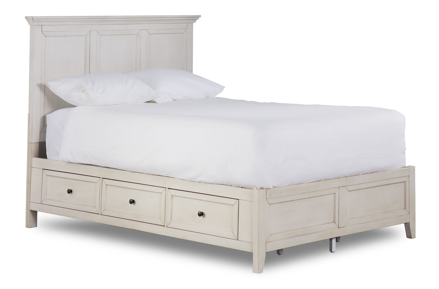 San Mateo 3-Piece King Storage Bed - Antique White