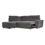 Serafina 4-Piece Sectional with Right Facing Pop-Up Bed - Charcoal