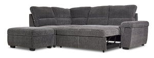 Serafina Sectionnel 4 mcx avec sofa-lit escamotable à droite – anthracite