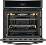 Frigidaire Gallery Smudge-Proof Black Stainless Steel 27" Single Wall Oven with Total Convection and Air Fry (3.8 Cu.Ft) - GCWS2767AD