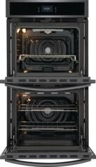 Frigidaire Gallery Smudge-Proof Black Stainless Steel 27" Double Wall Oven with Total Convection and Air Fry (7.6 Cu.Ft.) - GCWD2767AD