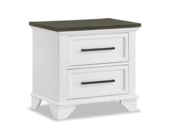 Abigail Night Table - White and Grey