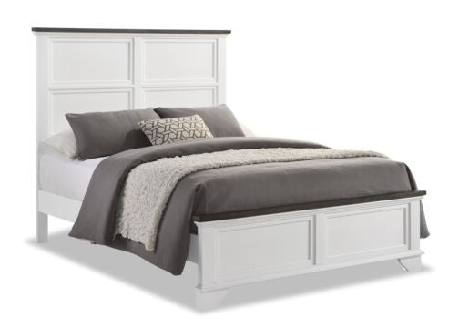 Abigail 3-Piece King Bed - White and Grey