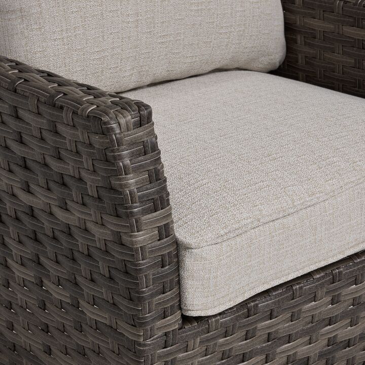 Acadia 6-Piece Banquette Outdoor Furniture - Grey, Beige