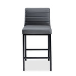 Amos Counter Height Stool - Grey Leather Look