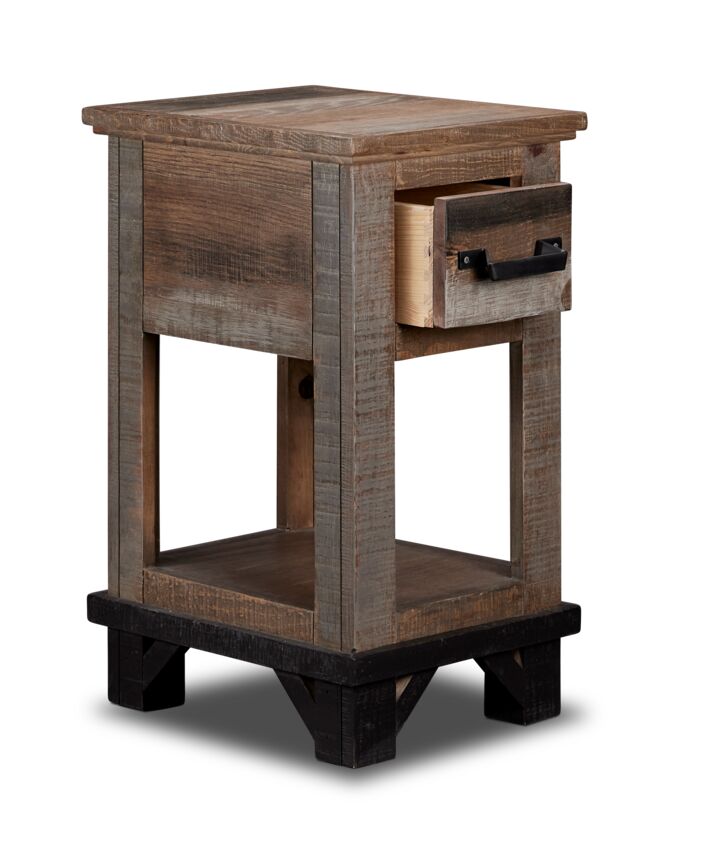 Baron Chairside Table - Barnwood