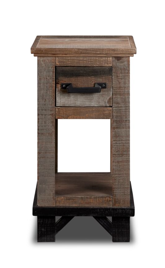 Baron Chairside Table - Barnwood