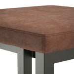 Boone Counter Height Stool - Grey, Antique Brown