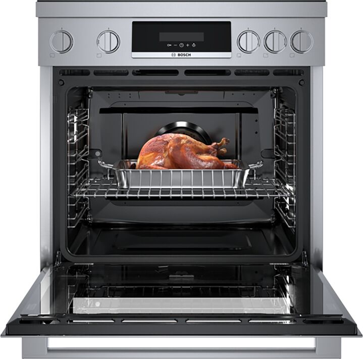 Bosch Stainless Steel 30" Industrial-Style Electric Induction Range (3.9 cu. ft.) - HIS8055C