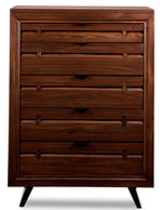 Camila 5-Drawer Chest - Rustic Brown