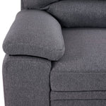 Camille Pop-Up Sofa Bed with Right-Facing Chaise- Grey, Charcoal