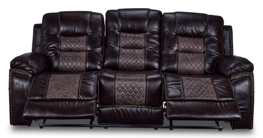 Commodore Reclining Sofa- Brown