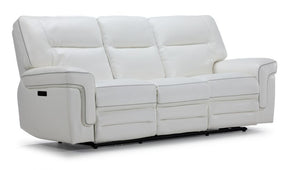 Cosmic Sofa à inclinaison double électrique avec plateau rabattable – blanc