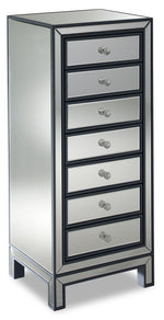 Crystal 7-Drawer Chest - Mirrored Glass
