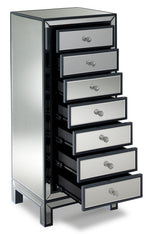 Crystal 7-Drawer Chest - Mirrored Glass