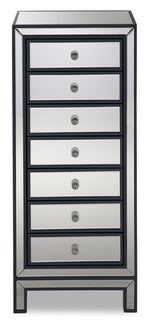 Crystal 7-Drawer Chest - Mirrored Glass