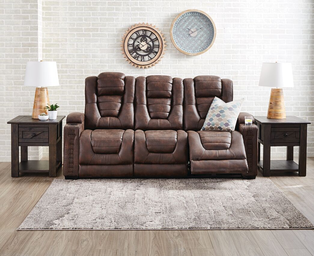 Dakota Power Reclining Sofa - Walnut