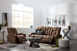Dallas Reclining Sofa With Drop Down Table - Mocha
