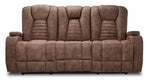 Dallas Reclining Sofa With Drop Down Table - Mocha