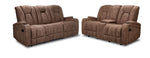 Dallas Reclining Sofa & Loveseat Set - Mocha