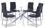 Darron 5 - Piece Round Glass Dining Table Set - Slate