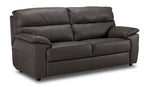 Toscana Leather Sofa and Chair Set - Dark Grey