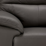 Toscana Leather Sofa, Loveseat and Chair Set - Dark Grey