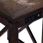 Diamond 16" Side Table - Walnut