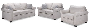 Duffield Ens. sofa, causeuse et fauteuil - beige clair