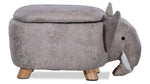 Elephant Storage Ottoman - Grey