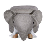 Elephant Storage Ottoman - Grey