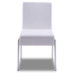 Ellis Side Chair -White, Chrome