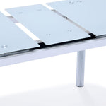 Fino Extendable Dining Table - White, Chrome