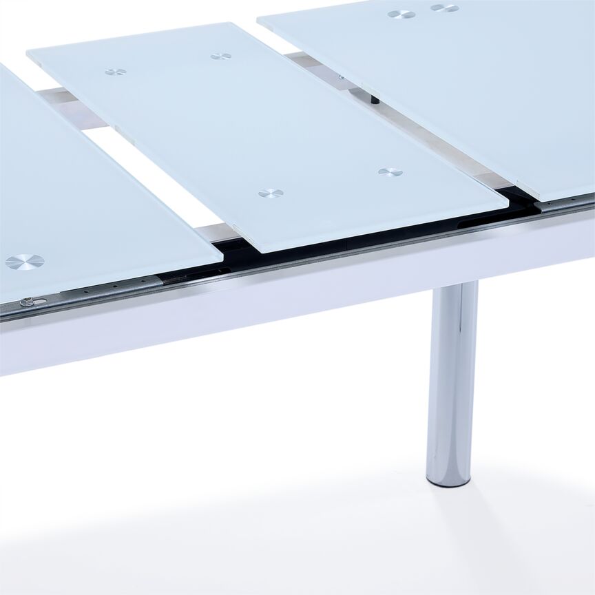 Fino Extendable Dining Table - White, Chrome
