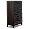 Fog Commode 5 tiroirs – gris, noir